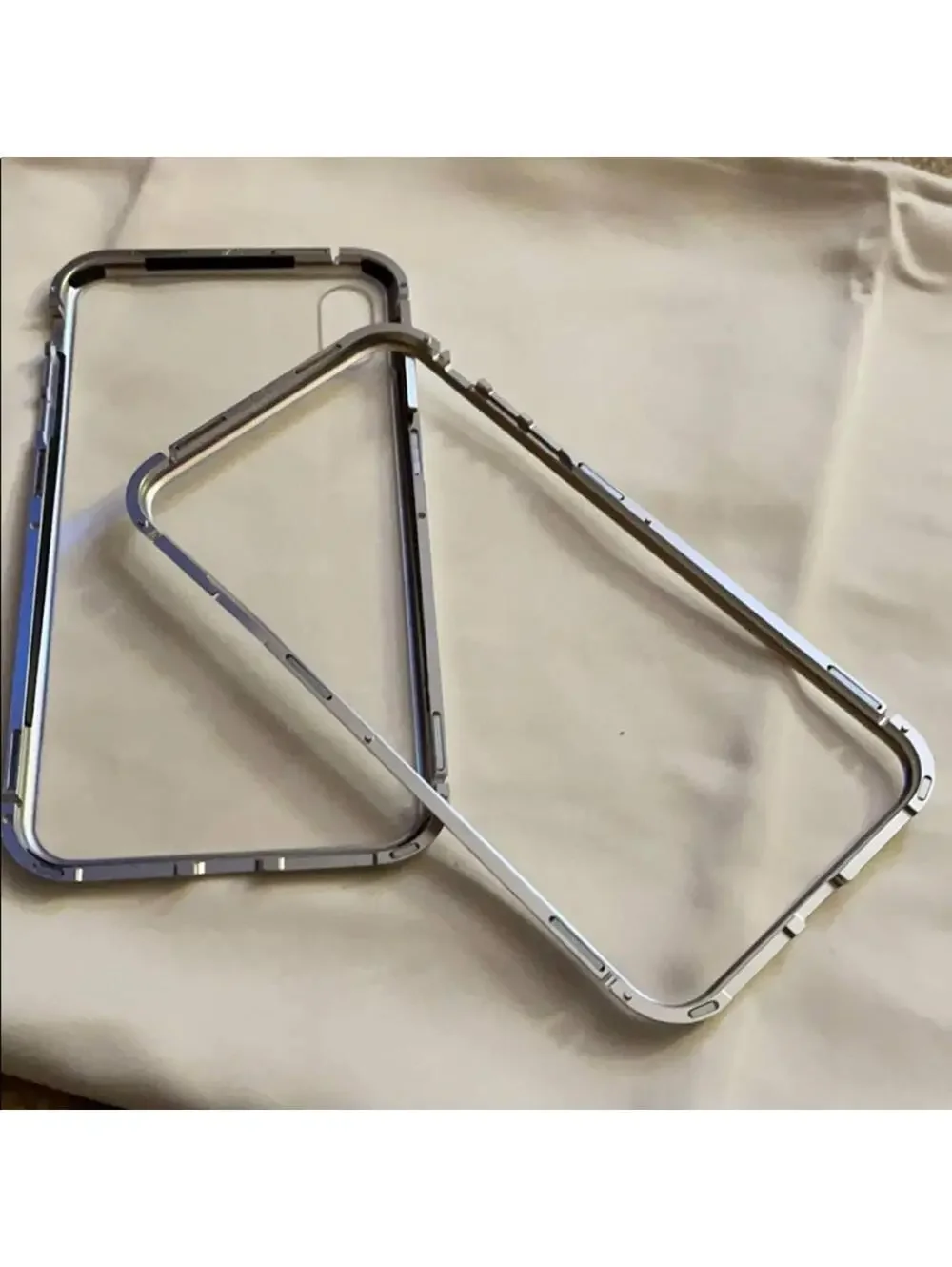 iPhone X/Xs Max clear w silver border